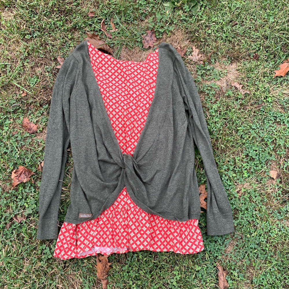 Matilda Jane Gray Swoop Back Sweater